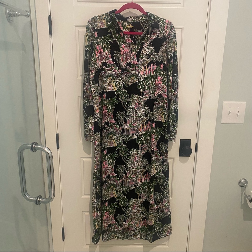 Lilly Pulitzer Simona Dress in Palm Beach Onyx Anniversary Toile - Picture 4 of 9